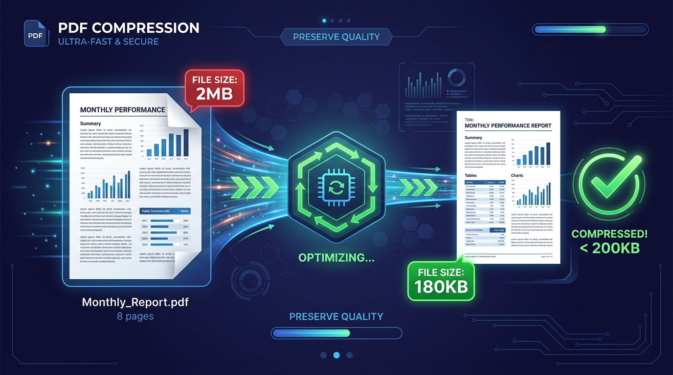 How to Compress PDF to 200KB Online Free (Without Blurry Text or Portal Rejection)